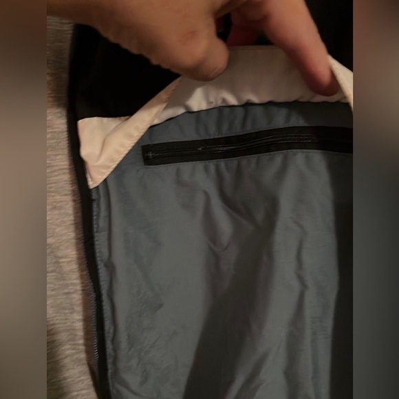 Vintage NIKE 90s Mens Jacket-Size L, Lined Windbreaker gray black and white - Picture 8 of 11